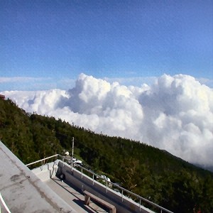 スカイライン終点から見た雲海